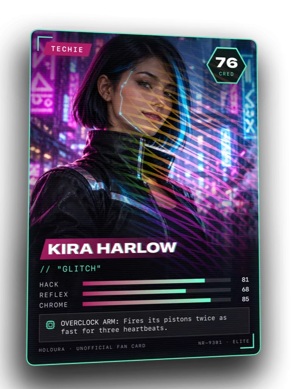 A Neon Runner card